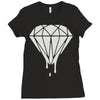 dripping diamond Ladies Fitted T-Shirt
