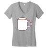 glass and coffee Women's V-Neck T-Shirt