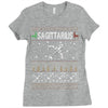 sagittarius christmas ugly sweater Ladies Fitted T-Shirt
