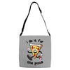 i do it for the pizza Adjustable Strap Totes