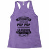 Super Cool Pop Pop Of A Freaking Awesome Grandson Racerback Tank