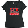 funny rude sex is not the answer, ideal birthday gift or present Women's Triblend Scoop T-shirt