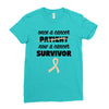 Once a Cancer Patient Now a Cancer Survivor Ladies Fitted T-Shirt