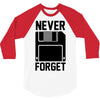 never forget floppy disk 3/4 Sleeve Shirt