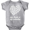 my boxer is my valentine Baby Bodysuit