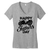 happy father's day 2 Women's V-Neck T-Shirt