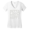 pizza makes me happy Women's V-Neck T-Shirt