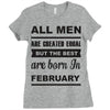 all men are created equal february Ladies Fitted T-Shirt