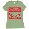warning if zombies chase us i'm tripping you Ladies Fitted T-Shirt