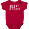 beer o'clock   mens funny Baby Bodysuit