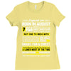 Legends Are Born In August Ladies Fitted T-Shirt
