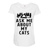 ask me about my cats Maternity Scoop Neck T-shirt