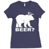 bear deer beer Ladies Fitted T-Shirt