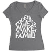 together we make a family 2 Women's Triblend Scoop T-shirt