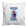 sister of the birthday girl Throw Pillow