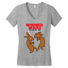 wiener wars dachshund dogs Women's V-Neck T-Shirt