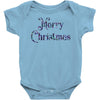 merry christmas colorful glitter Baby Bodysuit