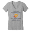 i survived another meeting rectangle Women's V-Neck T-Shirt