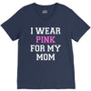 i wear pink for my mom breast cancer V-Neck Tee