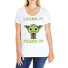 Learn It You Will Teach It I Shall Cute Yoda Ladies Curvy T-Shirt