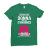 Donna And Dynamos White Letter Ladies Fitted T-Shirt
