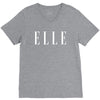 elle white logo V-Neck Tee