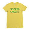 wicked smaht funny Ladies Fitted T-Shirt