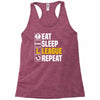 eat sleep league Racerback Tank
