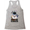 who loves miniatur schnauzer Racerback Tank