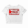 texas made lone star license plate Crop Top