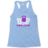 wod now wine later Racerback Tank
