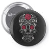 rose sugar skull Pin-back button