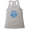 bass clef in blue Racerback Tank