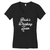bride's drinking team diamond ring bachelorette Women's V-Neck T-Shirt