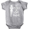 peace love anime Baby Onesie
