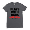 Plays With Cars Ladies Fitted T-Shirt