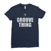 bass it's a groove thing Ladies Fitted T-Shirt