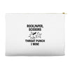 throat punch i win Accessory Pouches
