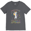 Unicorns are born in September V-Neck Tee