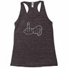 funny rude fingers ideal birthday gift or present Racerback Tank