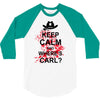 keep calm and where's carl tshirt the walking zombie tee apocalypes fu 3/4 Sleeve Shirt