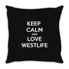 westlife white logo Throw Pillow