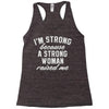 strong woman Racerback Tank