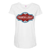 independence day 4 of july Maternity Scoop Neck T-shirt