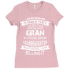 Super Cool Gran Of A Freaking Awesome Granddaughter Ladies Fitted T-Shirt
