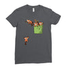 pocket red pandas Ladies Fitted T-Shirt