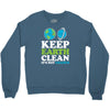keep earth clean it's not uranus kawaii planets Crewneck Sweatshirt