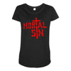 vintage Maternity Scoop Neck T-shirt