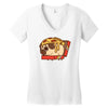 pizza pug Women's V-Neck T-Shirt
