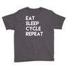 eat sleep cycle repeat Youth Tee